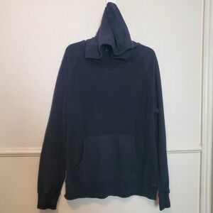 21 MEN Men's Black Pullover Hoodie Sweatshirt XL Pouch Pocket Hooded Activewear